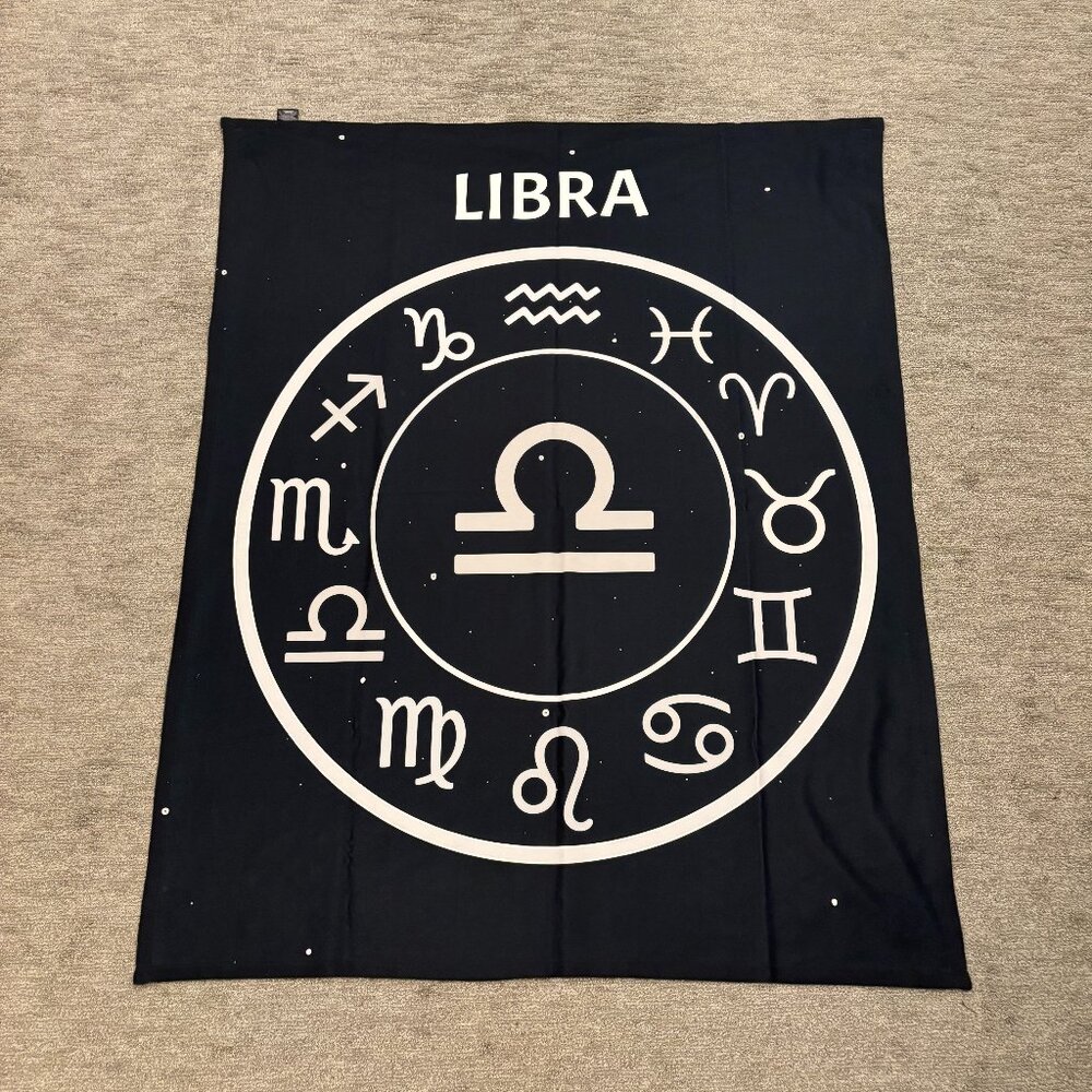 Libra Zodiac Blanket - Polyester Fleece - Astrology - Zodiac Signs